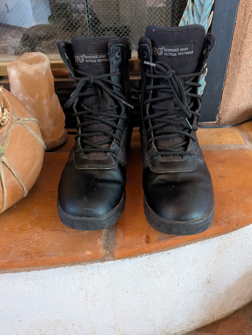 Response Gear Side Zip Men's Tactical Combat Boots in Black Size 13 W